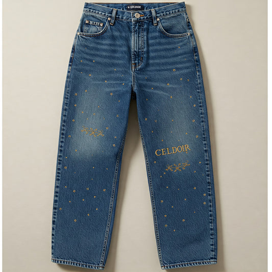 Starry denim jeans