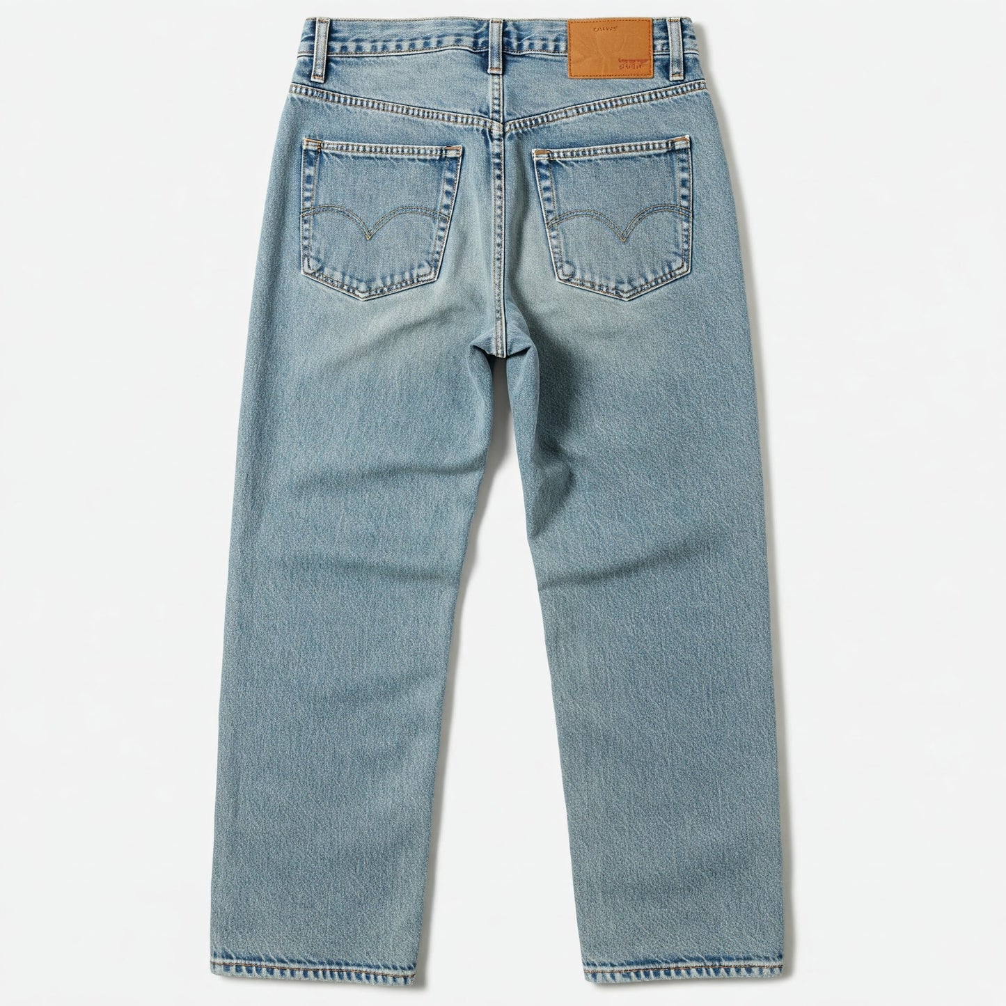 Washed 'Running Roots' loose fit denim jeans